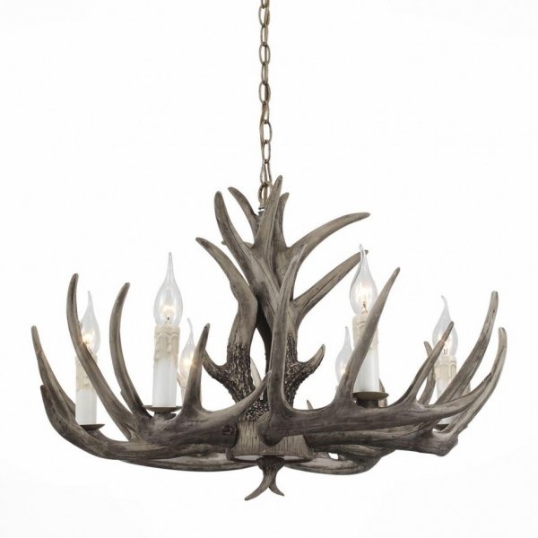 Люстра Hornland Chandelier 6 Grey Серый Люстра Hornland Chandelier 6 Grey Серый в Челябинске | Loft Concept