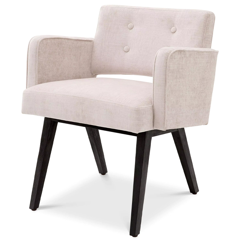 Стул Eichholtz Dining Chair Locarno Beige Бежевый Черный Стул Eichholtz Dining Chair Locarno Beige Бежевый Черный в Челябинске | Loft Concept
