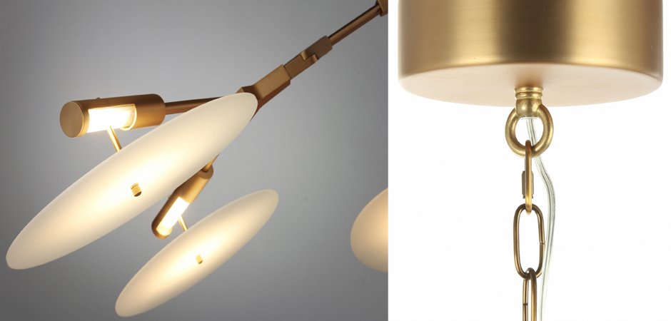 Люстра White Disc 9 ламп - фото №2