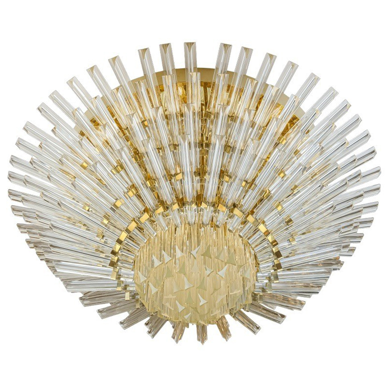 Потолочный светильник Kaila Light Sun Chandelier 100 Золотой Прозрачное Стекло Потолочный светильник Kaila Light Sun Chandelier 100 Золотой Прозрачное Стекло в Челябинске | Loft Concept