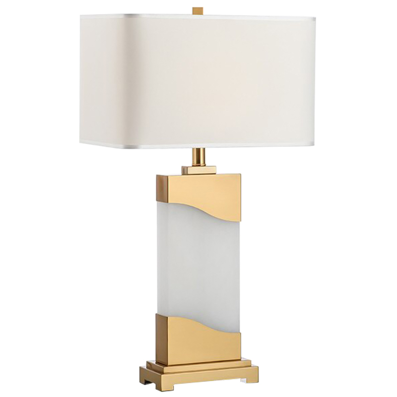 Настольная лампа Savatier Table Lamp Белый Латунь в Челябинске | Loft Concept 