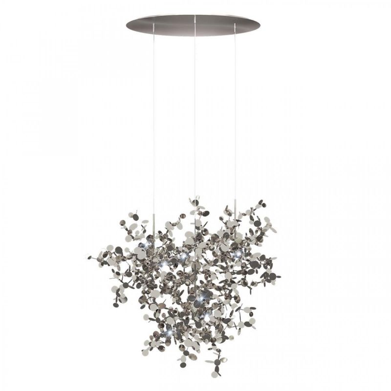 Люстра Terzani Argent Suspension Silver Pendant lamp диаметр 85 Серебряный в Челябинске | Loft Concept 
