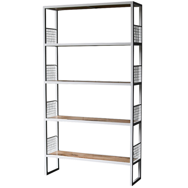 Стеллаж Richie Industrial Metal Rust White Rack Древесина Белый в Челябинске | Loft Concept 