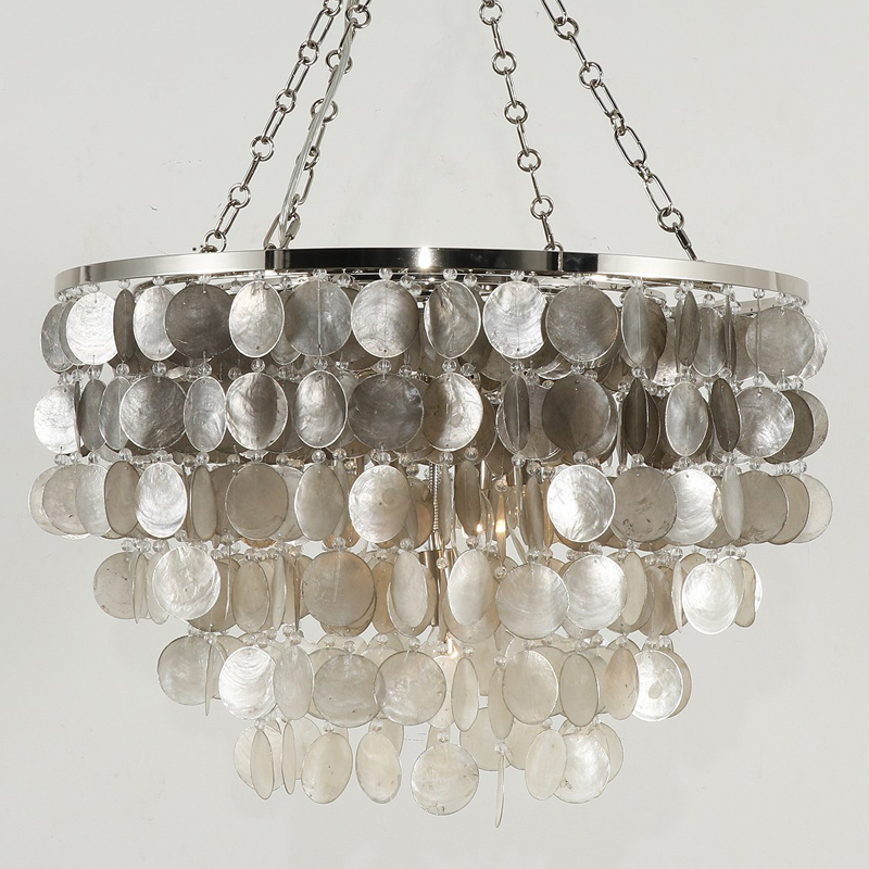 Люстра из ракушек SHELL Chandelier grey 61 Перламутровый Серый Люстра из ракушек SHELL Chandelier grey 61 Перламутровый Серый в Челябинске | Loft Concept
