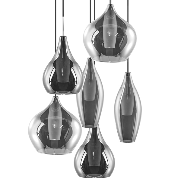 Люстра Candiano Smoke 6 Light Дымчатый (Smoke) Хром Люстра Candiano Smoke 6 Light Дымчатый (Smoke) Хром в Челябинске | Loft Concept