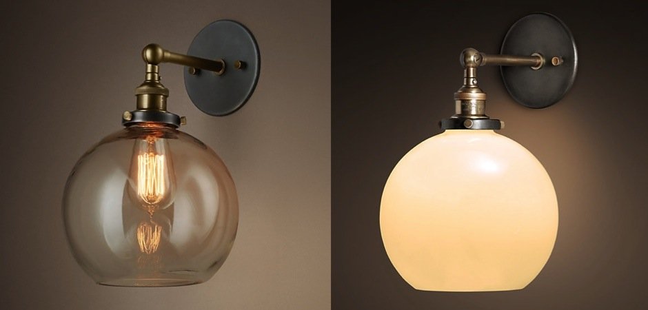 Бра Loft Clear Glass Sphere Cloche Бра Loft Clear Glass Sphere Cloche - Loft-Concept в Челябинске