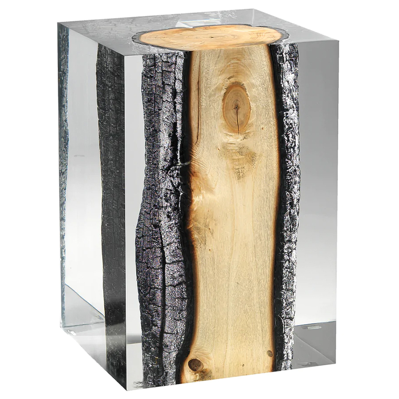 Приставной стол Acrylic Glass Nilleq Hekla Side Table & Stool Прозрачный Древесина в Челябинске | Loft Concept 