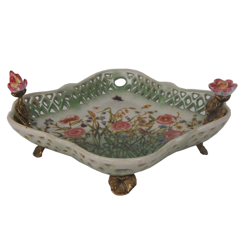 Блюдо Flower Meadow Dish Мульти Бронза Блюдо Flower Meadow Dish Мульти Бронза в Челябинске | Loft Concept