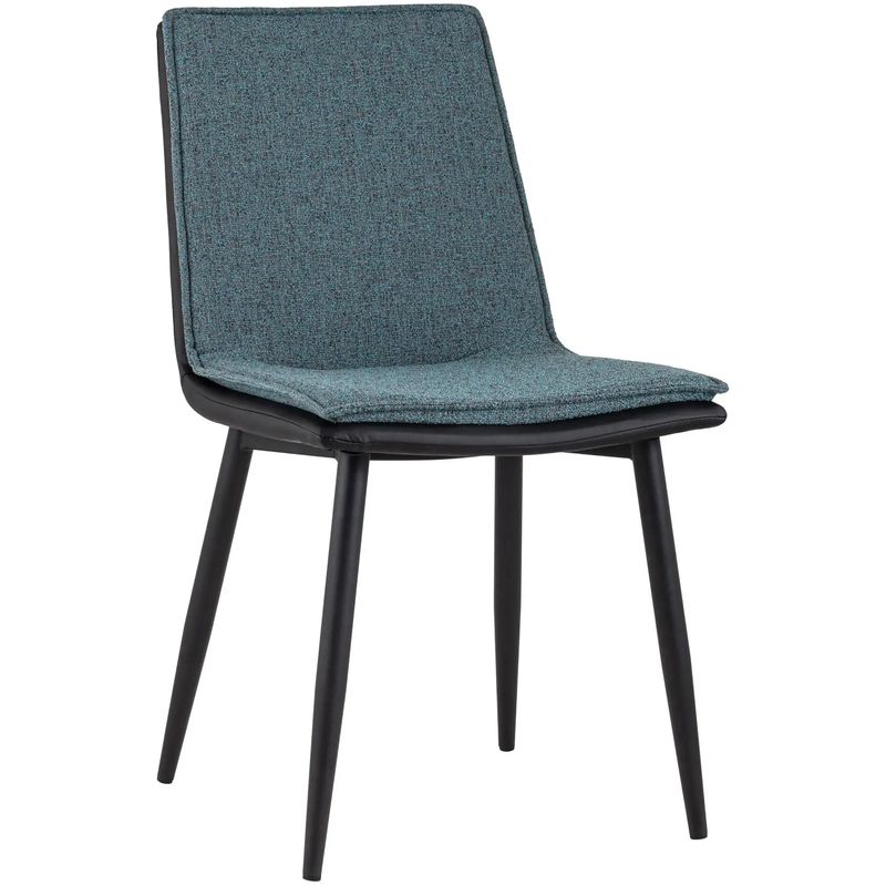 Стул Melissa Chair Серо-Синий Рогожка Серо-голубой Черный Стул Melissa Chair Серо-Синий Рогожка Серо-голубой Черный в Челябинске | Loft Concept