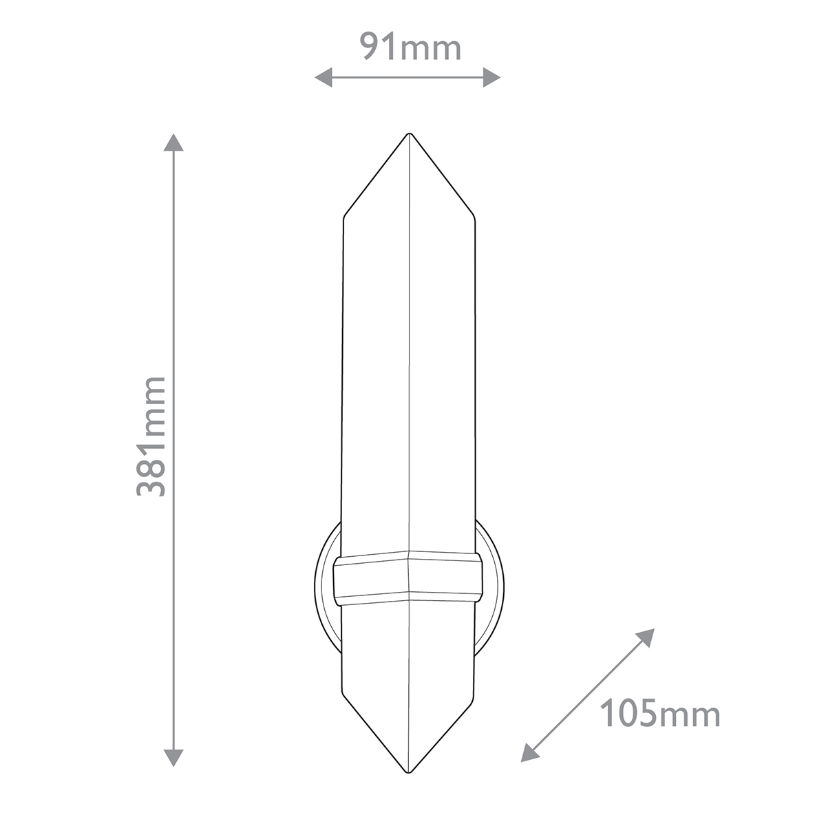 Бра черного цвета металлическое с вертикальным плафоном из алебстра Alora в Челябинске
