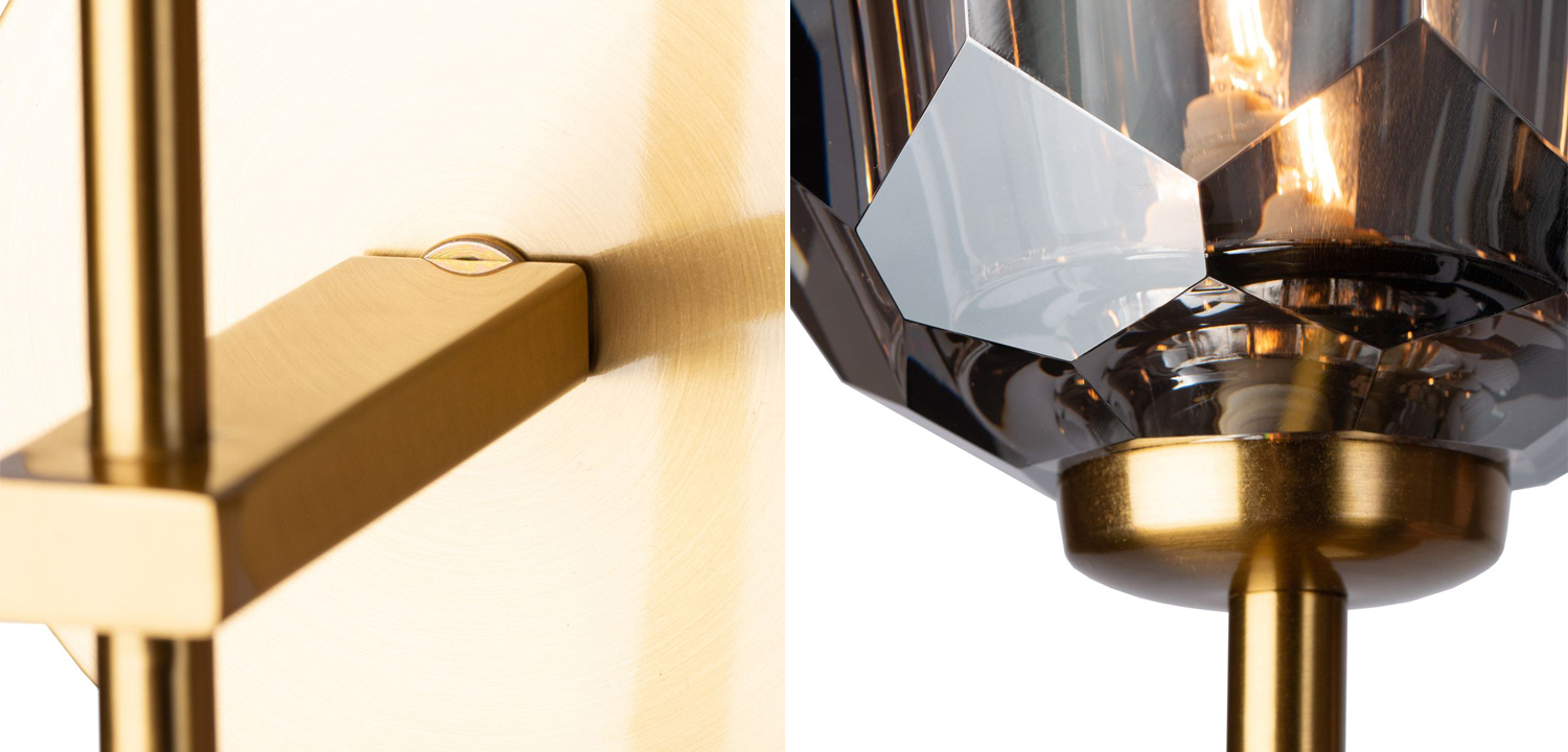 Бра Boule de Cristal Long Sconce smoky - фото