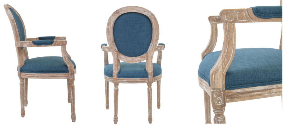 Стул French chairs Provence Blue ArmChair Стул French chairs Provence Blue ArmChair - Loft-Concept в Челябинске