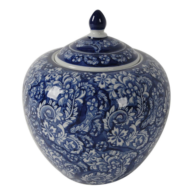 Ваза White and Blue Pattern Vase Белый Синий Ваза White and Blue Pattern Vase Белый Синий в Челябинске | Loft Concept