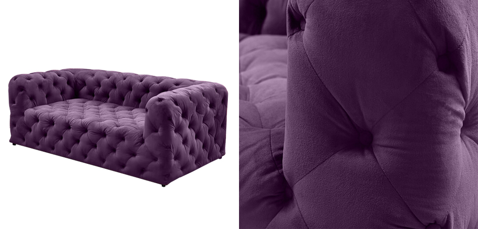 Диван Soho tufted purple velor Диван Soho tufted purple velor - Loft-Concept в Челябинске