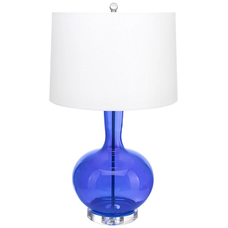 Настольная лампа Everly Lamp Белый Синий Прозрачный Настольная лампа Everly Lamp Белый Синий Прозрачный в Челябинске | Loft Concept