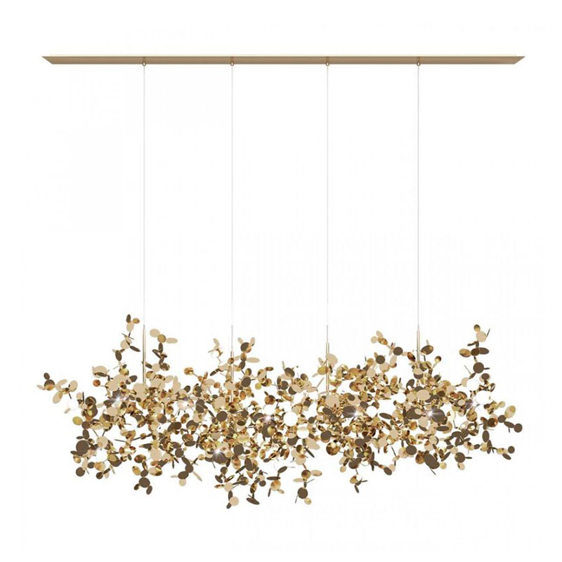 Люстра Terzani Argent Suspension Linear Gold длина 120 см Золотой Люстра Terzani Argent Suspension Linear Gold длина 120 см Золотой в Челябинске | Loft Concept