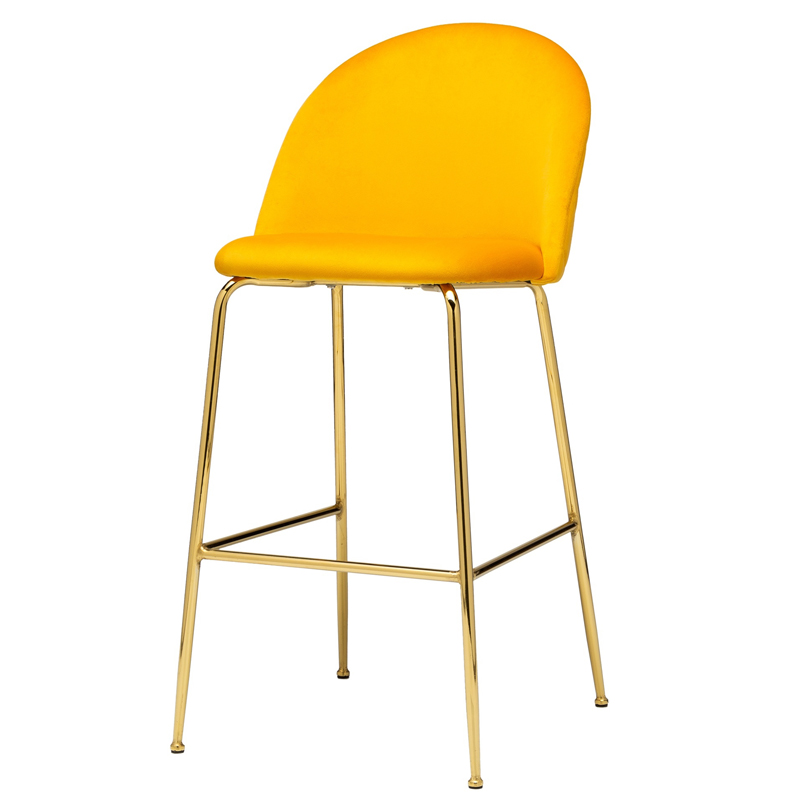 Барный стул Vendramin Bar Stool yellow Желтый Глянцевое золото Барный стул Vendramin Bar Stool yellow Желтый Глянцевое золото в Челябинске | Loft Concept