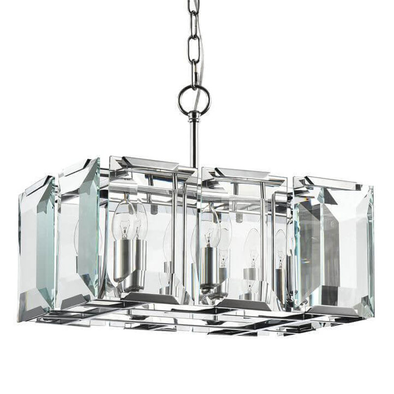 Люстра Harlow Crystal Square Chandelier chrome 6 Хром Люстра Harlow Crystal Square Chandelier chrome 6 Хром в Челябинске | Loft Concept
