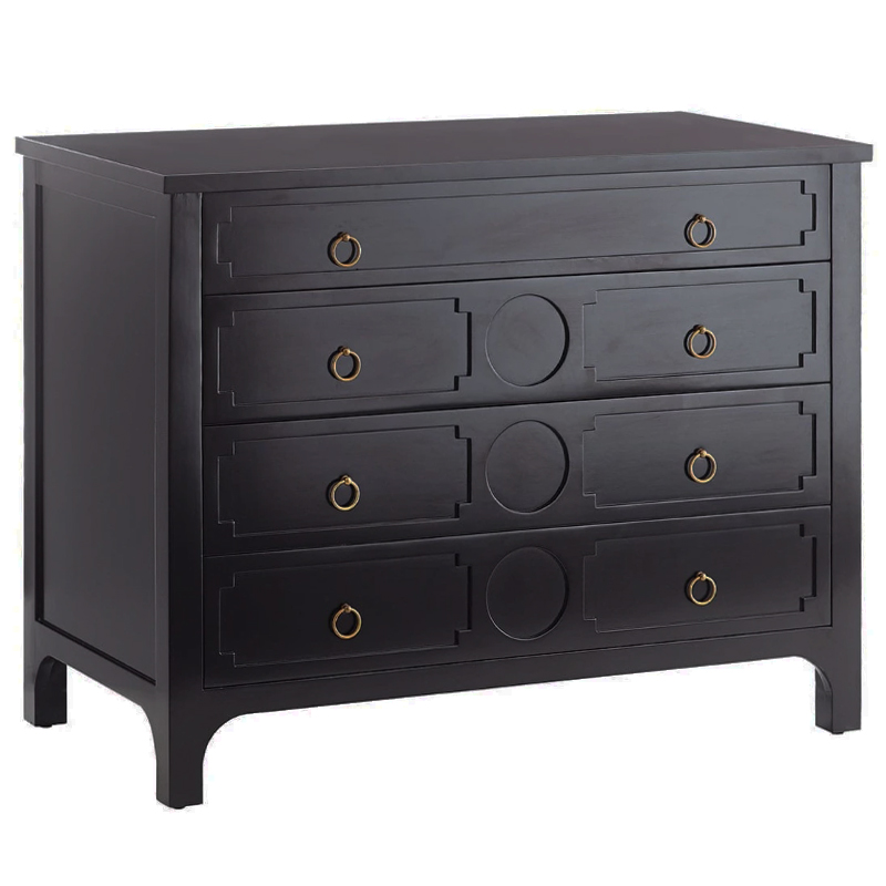 Комод с 4-мя ящиками Lawrence chest of drawers Black Черный Черный Комод с 4-мя ящиками Lawrence chest of drawers Black Черный Черный в Челябинске | Loft Concept