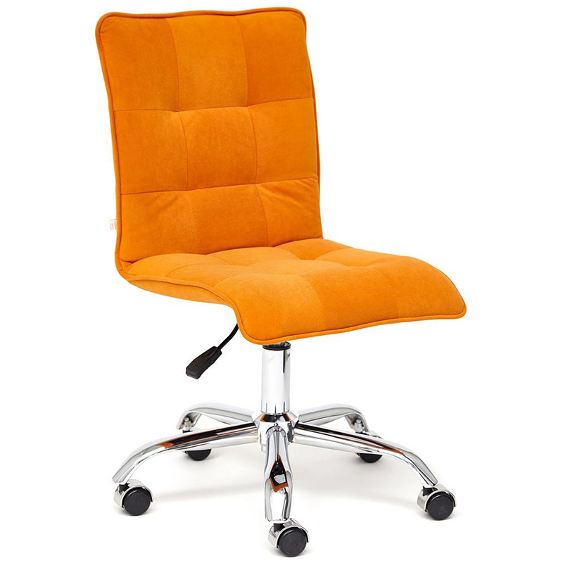 Кресло Deborah flock orange Оранжевый Хром Кресло Deborah flock orange Оранжевый Хром в Челябинске | Loft Concept