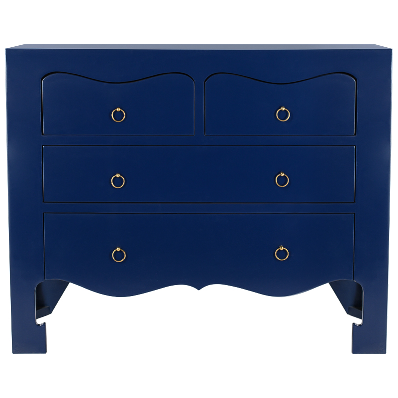 Комод темно-синий L.XV CHEST OF DRAWERS deep blue Темно-синий Золотой Комод темно-синий L.XV CHEST OF DRAWERS deep blue Темно-синий Золотой в Челябинске | Loft Concept