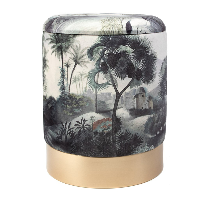 Пуф PUF Jungle Print river&tree Мульти Золотой Пуф PUF Jungle Print river&tree Мульти Золотой в Челябинске | Loft Concept