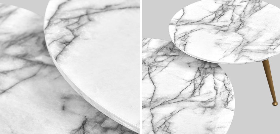 Комплект из двух столов Marble & Brass Комплект из двух столов Marble & Brass - Loft-Concept в Челябинске
