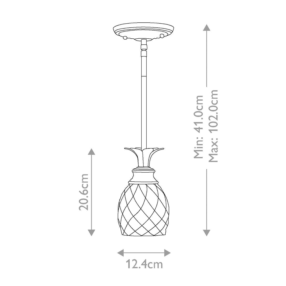 Подвесной светильник цвета латунь с прозрачнымплафоном в форме ананаса Hinkley в Челябинске