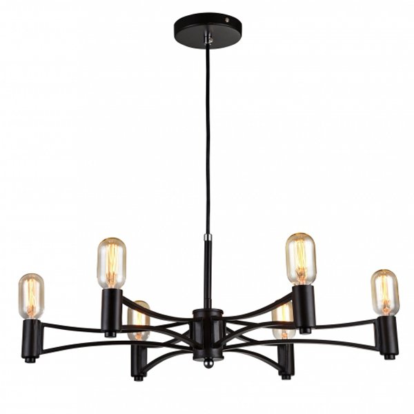 Люстра Loft Droplet Chandelier 6 Черный Люстра Loft Droplet Chandelier 6 Черный в Челябинске | Loft Concept