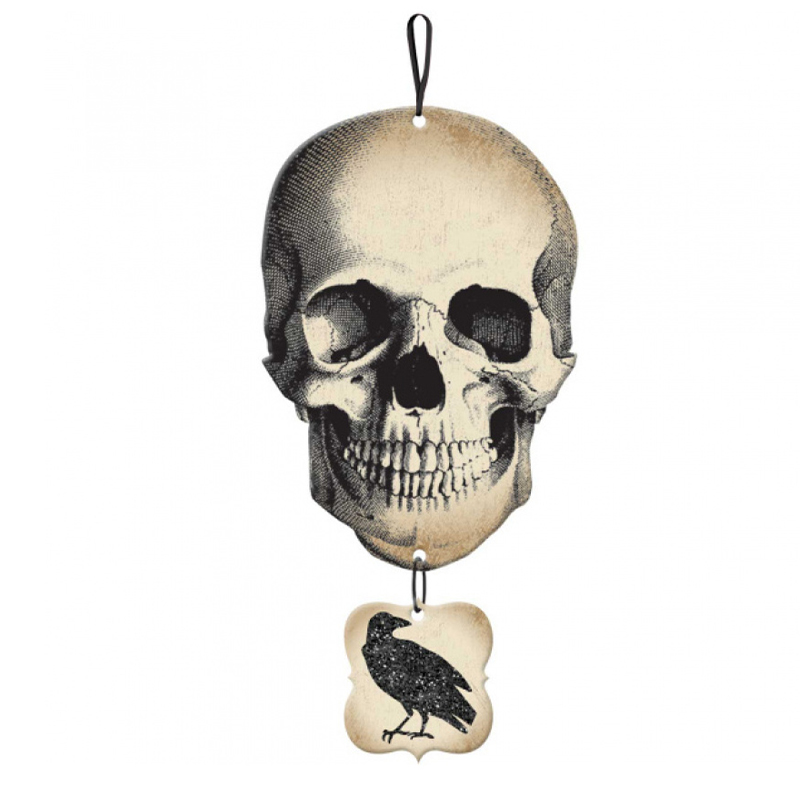 Аксессуар HALLOWEEN Hanging Skull Серый Черный Аксессуар HALLOWEEN Hanging Skull Серый Черный в Челябинске | Loft Concept