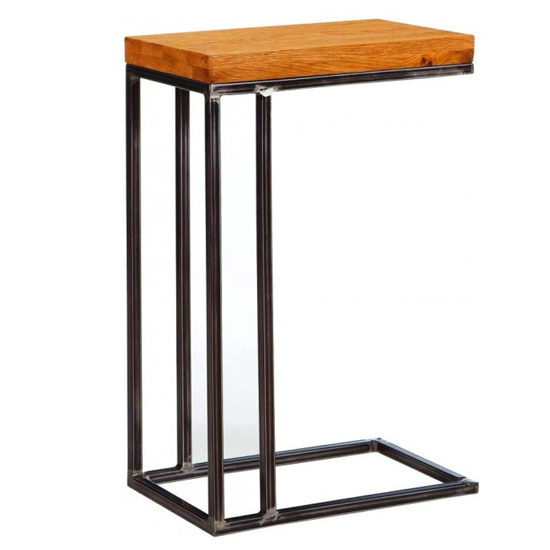 Приставной стол Industrial Oak Sybil Side Table Черный Приставной стол Industrial Oak Sybil Side Table Черный в Челябинске | Loft Concept