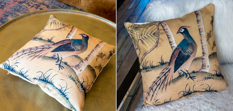 Декоративная подушка Beige and Green Chinoiserie 6 Декоративная подушка Beige and Green Chinoiserie 6 - Loft-Concept в Челябинске