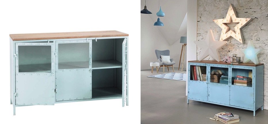 Буфет в стиле Лофт Industrial Rust Blue Chest Голубой Буфет в стиле Лофт Industrial Rust Blue Chest Голубой - Loft-Concept в Челябинске