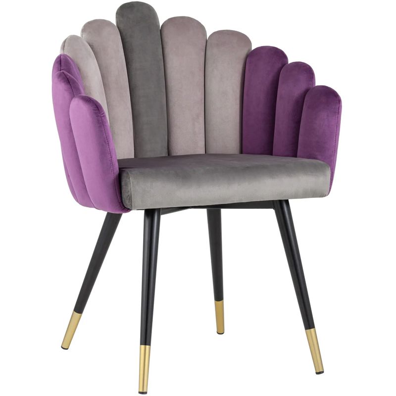 Стул Camellia Chair Сиреневый Велюр Сиреневый Серый Черный Фиолетовый Стул Camellia Chair Сиреневый Велюр Сиреневый Серый Черный Фиолетовый в Челябинске | Loft Concept