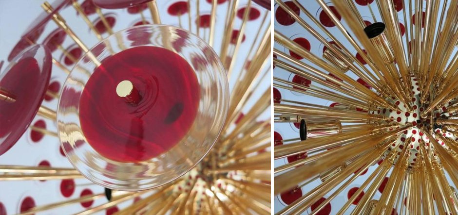 Murano Red Disco Glass Sputnik Chandelier Vistosi Murano Red Disco Glass Sputnik Chandelier Vistosi - Loft-Concept в Челябинске