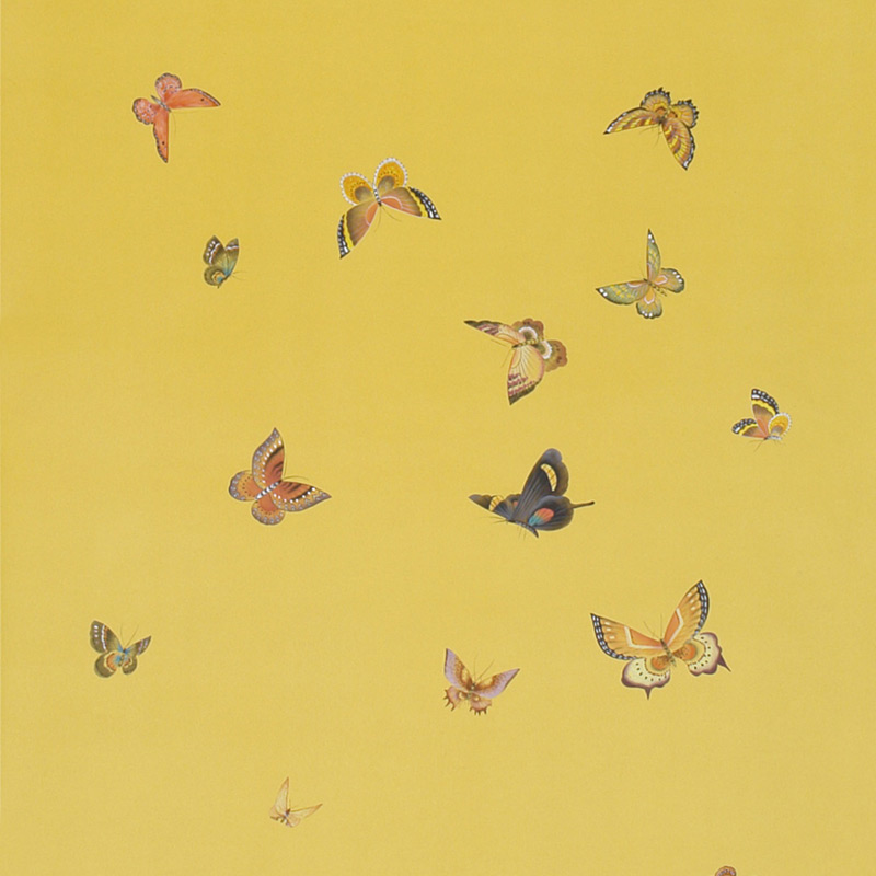 Обои ручная роспись Butterflies Monarch on dyed paper Обои ручная роспись Butterflies Monarch on dyed paper в Челябинске | Loft Concept