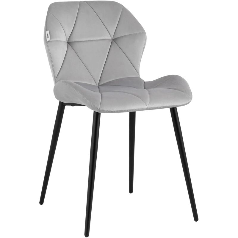Стул Jeroen Chair II Серый Велюр Серый Черный Стул Jeroen Chair II Серый Велюр Серый Черный в Челябинске | Loft Concept
