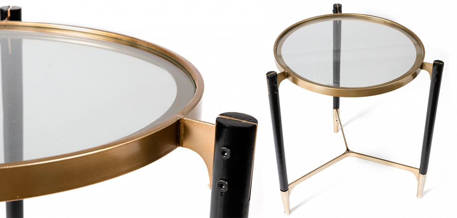 Приставной столик Black & Gold Table round Приставной столик Black & Gold Table round - Loft-Concept в Челябинске