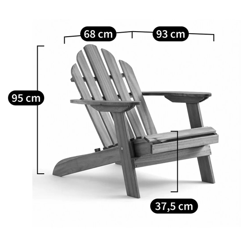 Уличное кресло из массива акации Adirondack Wooden Chair Natural Уличное кресло из массива акации Adirondack Wooden Chair Natural в Челябинске