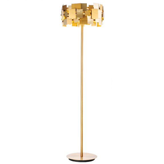 Торшер Gold Plate Floor Lamp Торшер Gold Plate Floor Lamp в Челябинске | Loft Concept
