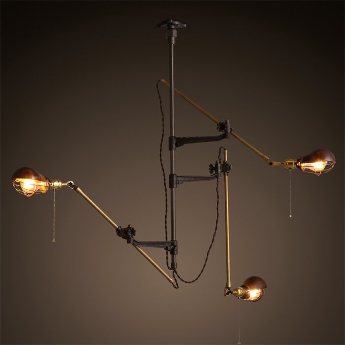 Потолочный светильник Steampunk Extension Pole Латунь Черный Потолочный светильник Steampunk Extension Pole Латунь Черный в Челябинске | Loft Concept