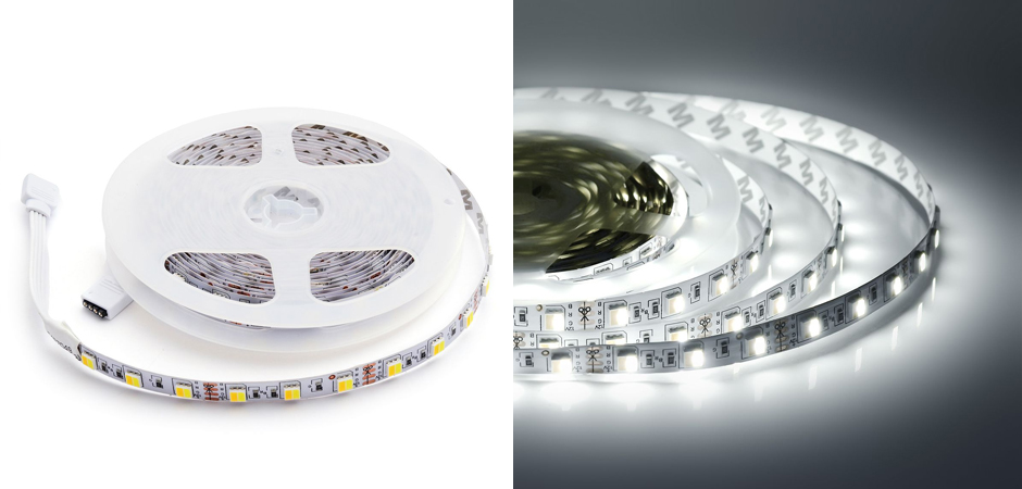 Комплект светодиодной ленты 14,4W/m 60LED/m 5050SMD теплый белый/холодный белый 2,5M Комплект светодиодной ленты 14,4W/m 60LED/m 5050SMD теплый белый/холодный белый 2,5M - Loft-Concept в Челябинске