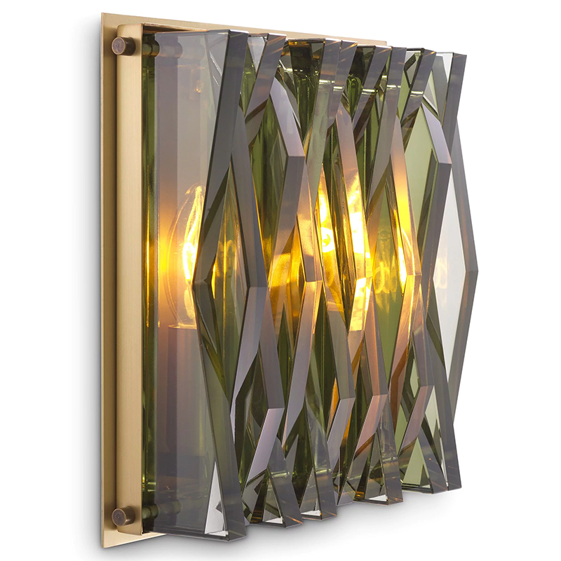 Бра Eichholtz Wall Lamp Nuvola S Green Латунь Зеленый смок Стекло Смок Бра Eichholtz Wall Lamp Nuvola S Green Латунь Зеленый смок Стекло Смок в Челябинске | Loft Concept