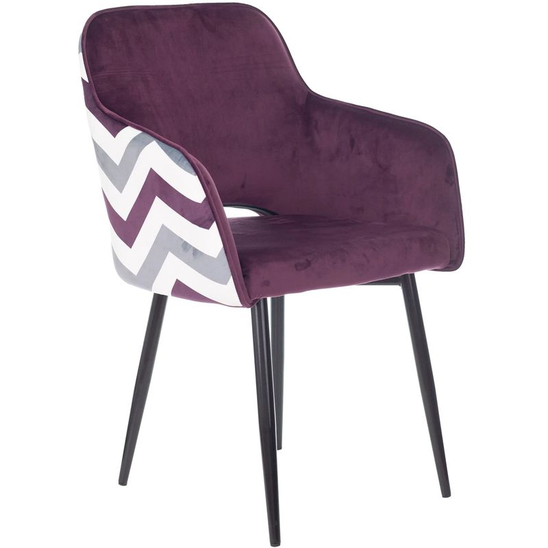 Стул SHARRON Chair Сливовый Зигзаг Сливовый Белый Черный Серый в Челябинске | Loft Concept 