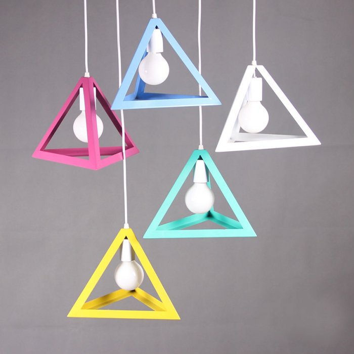 Подвесной светильник Tetrahedron Color Серый Бирюзовый Фиолетовый Салатовый Золотой Голубой Черный Желтый Белый Подвесной светильник Tetrahedron Color Серый Бирюзовый Фиолетовый Салатовый Золотой Голубой Черный Желтый Белый в Челябинске | Loft Concept