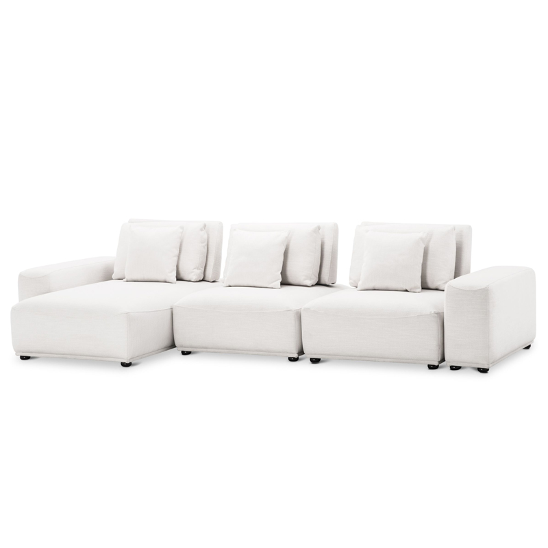 Диван Eichholtz Sofa Mondial Lounge white Белый Черный в Челябинске | Loft Concept 