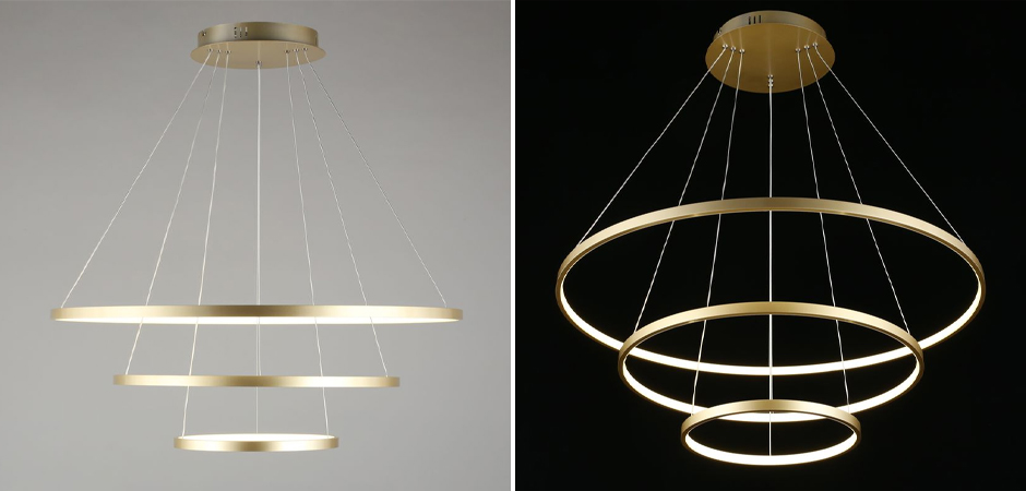Люстра Ring Horizontal Trio Gold Люстра Ring Horizontal Trio Gold - Loft-Concept в Челябинске