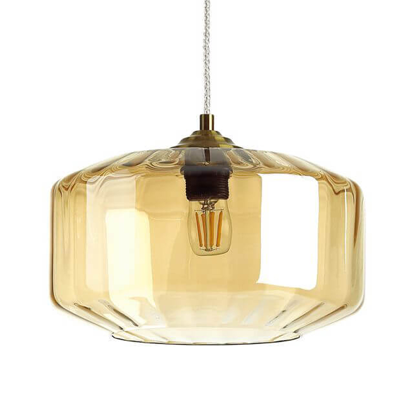 Подвесной светильник Multicolored Glass Amber Янтарный Бронза Подвесной светильник Multicolored Glass Amber Янтарный Бронза в Челябинске | Loft Concept