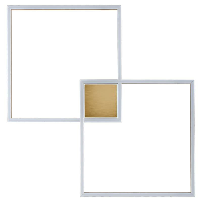 Потолочный светильник Squares Geometrical Shape Ceiling Light Золотой Белый Потолочный светильник Squares Geometrical Shape Ceiling Light Золотой Белый в Челябинске | Loft Concept