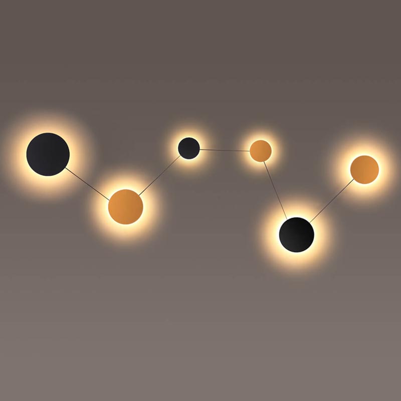 Бра Star System Sconce 6 Черный Золотой Бра Star System Sconce 6 Черный Золотой в Челябинске | Loft Concept